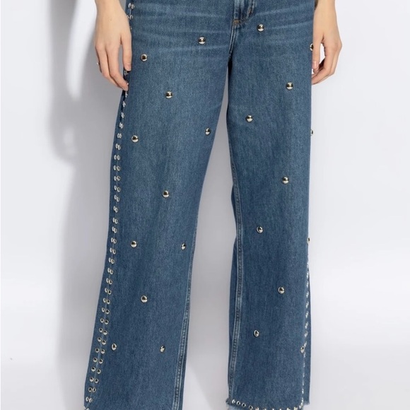 Blue Embellished Jeans by Blank NYC - Picture 2 of 6